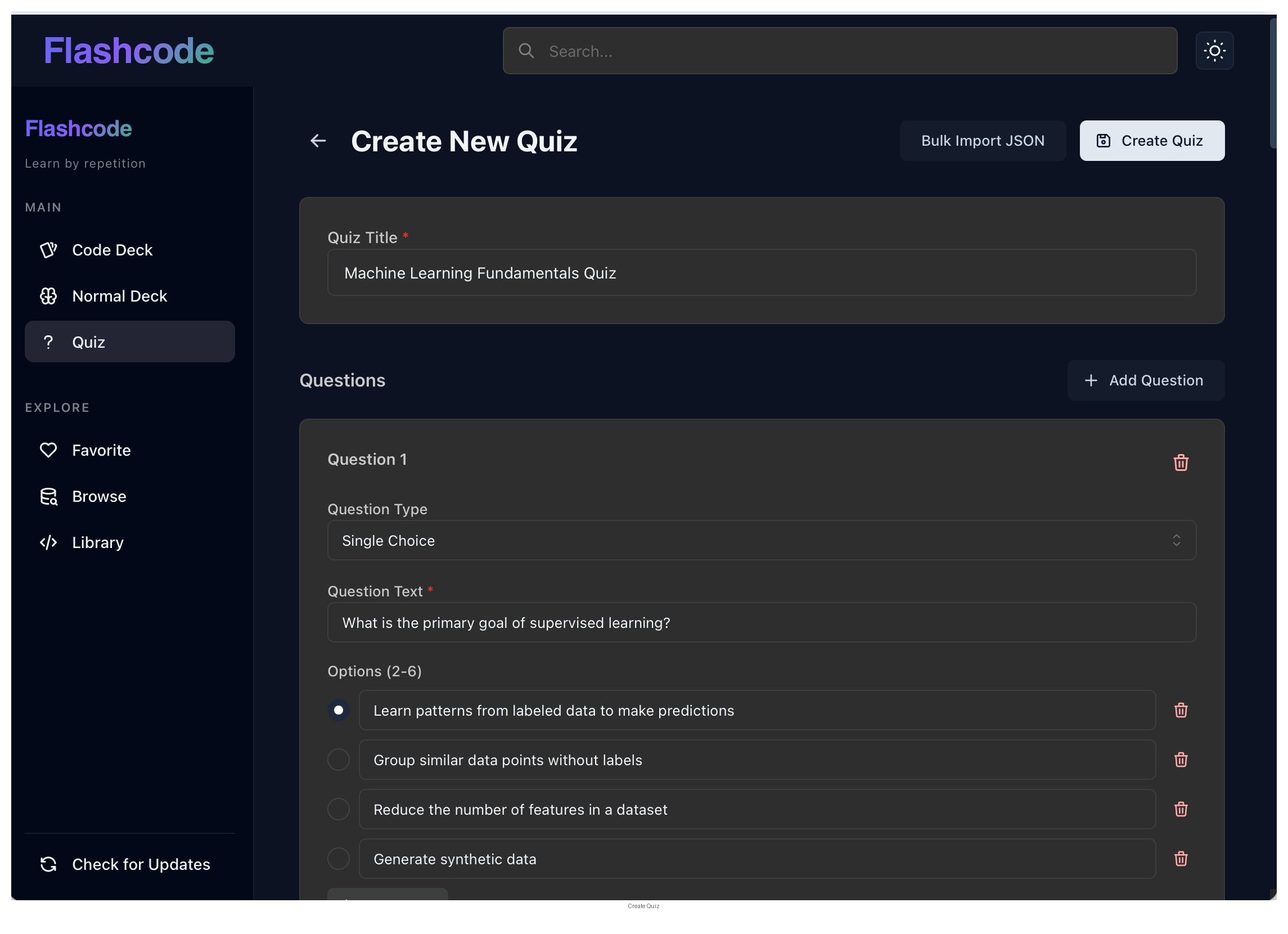 Flashcode — Anki, but built for people who write code — screenshot 4