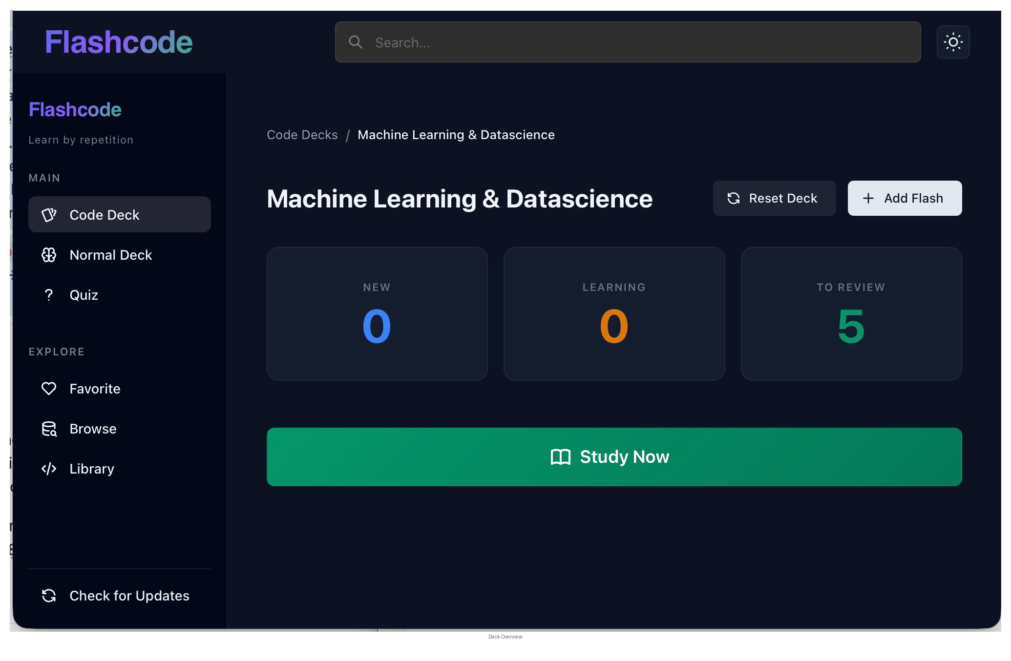 Flashcode — Anki, but built for people who write code — screenshot 5