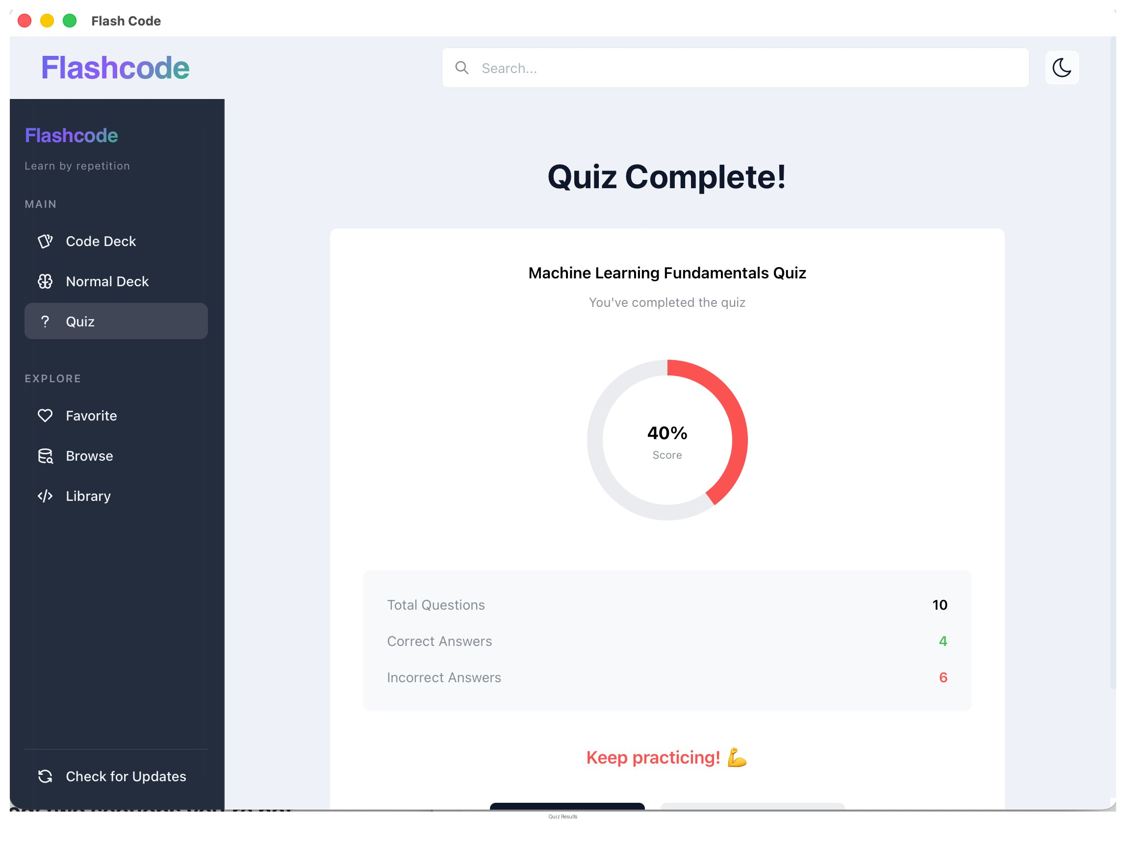 Flashcode — Anki, but built for people who write code — screenshot 7